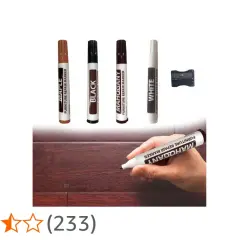 Kit per ritoccare mobili: pennarelli per legno e temperino. Scopri come togliere il pennarello dal legno con questi colori.