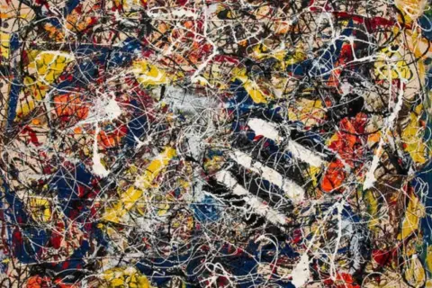 Un groviglio di colori vibranti: giallo, blu, rosso e bianco si intrecciano in un'esplosione di energia. Un'opera che potrebbe far parte de i 10 quadri più costosi al mondo.
