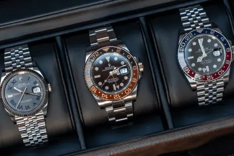 Tre orologi Rolex in una scatola, un'attesa che vale la pena.