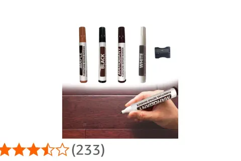 Kit per ritoccare mobili: pennarelli per legno e temperino. Scopri come togliere il pennarello dal legno con questi colori.