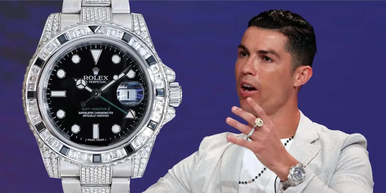 Il Rolex di Ronaldo, un GMT-Master II tempestato di diamanti, vale circa 2 milioni.