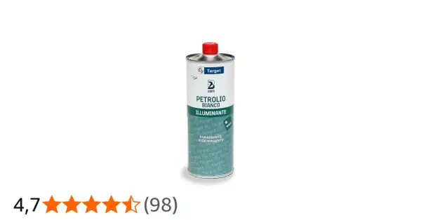 Lattina di petrolio bianco illuminante Target, ideale per trattare il legno.